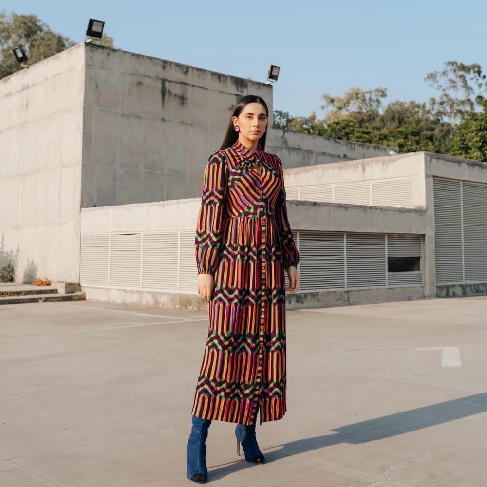 Ritu Kumar Twisted Neck Maxi Dress - Picture 2 of 10